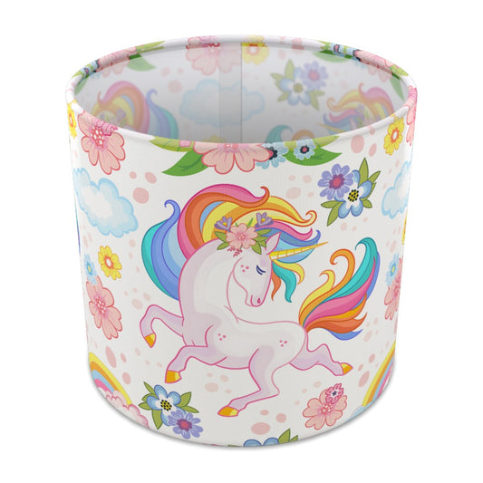 Colorful Unicorn and Flowers lampshade - 20cm Table
