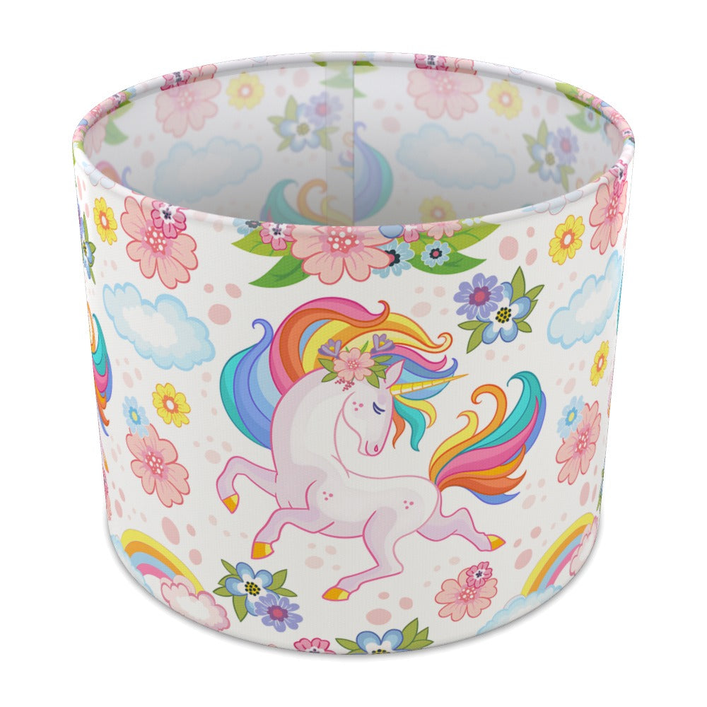 Colorful Unicorn and Flowers lampshade - 25cm Table
