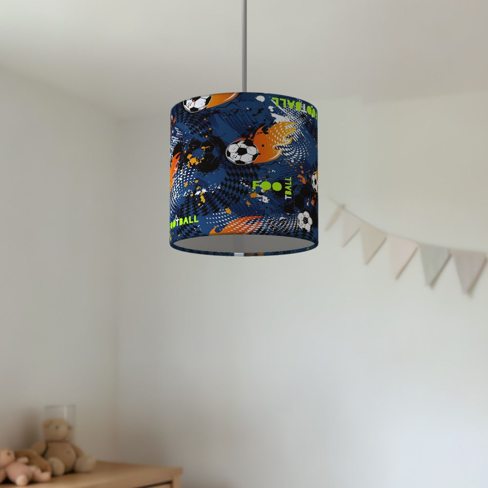 Blue Soccer Sports Theme lampshade