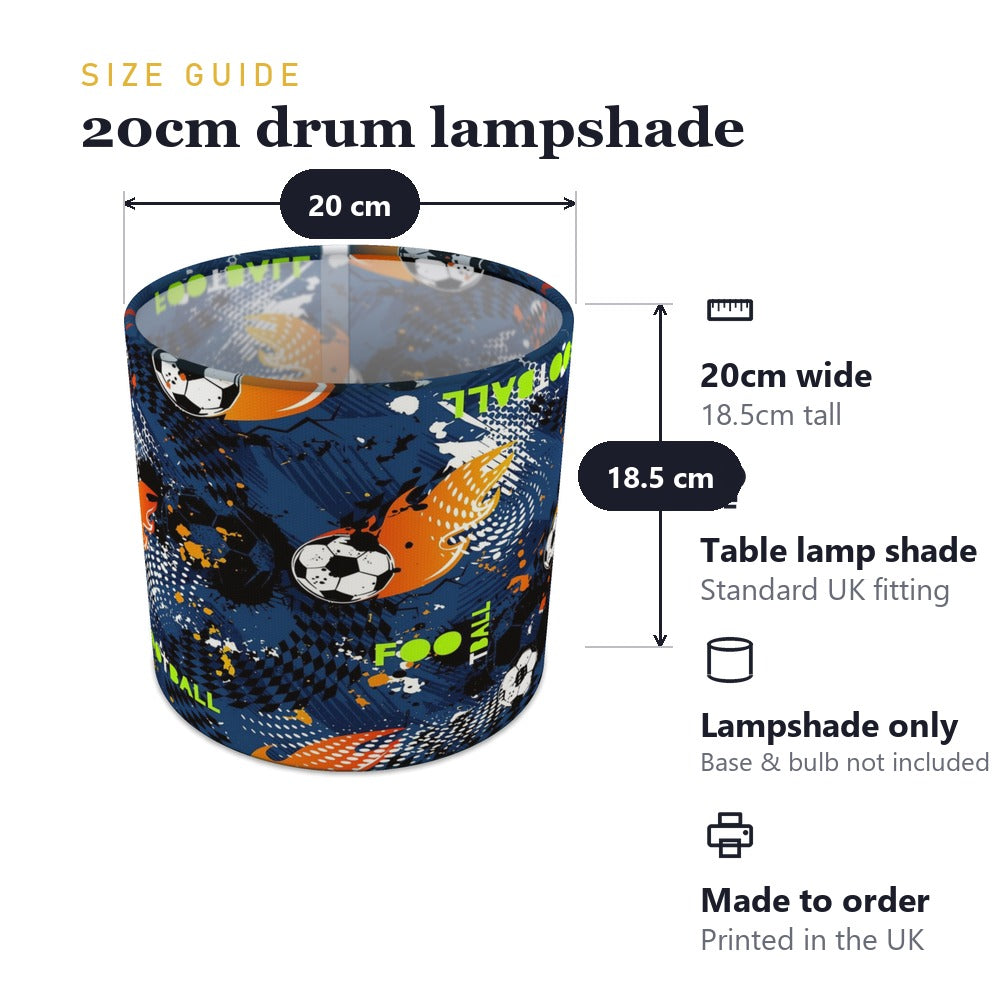Blue Soccer Sports Theme lampshade
