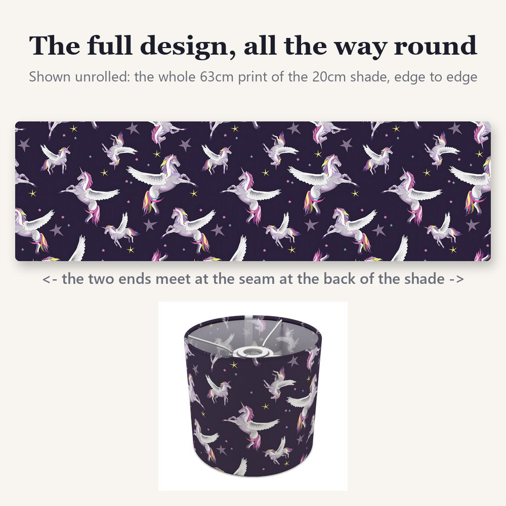 Magical Unicorn Space Theme lampshade