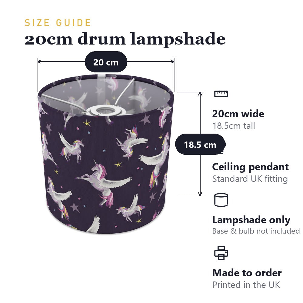 Magical Unicorn Space Theme lampshade