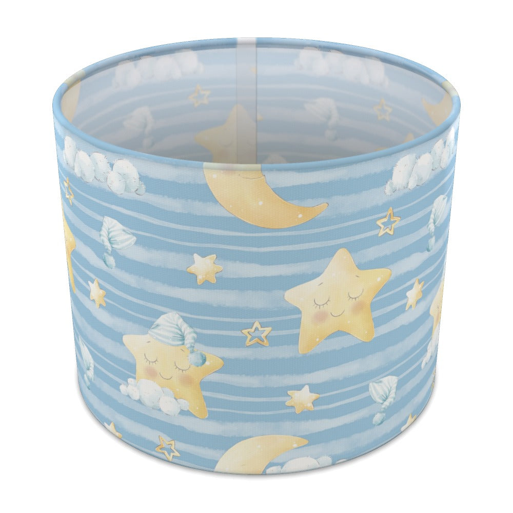 Blue Star and Moon Pattern lampshade - 25cm Table