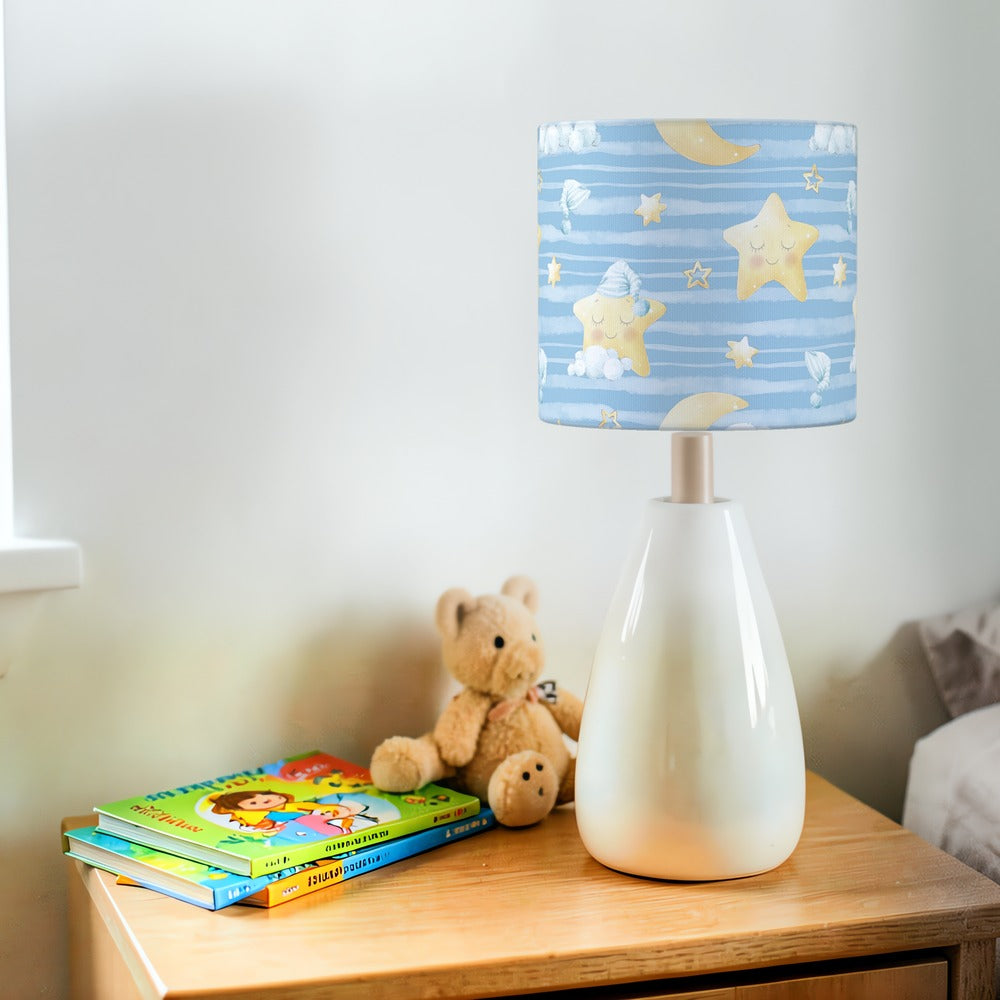 Blue Star and Moon Pattern lampshade