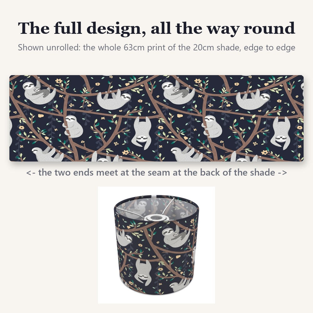Charming Sloth Jungle lampshade