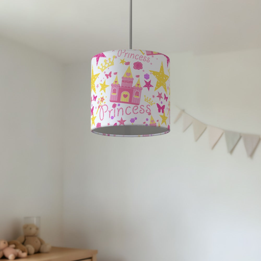 Pink Princess Castle lampshade