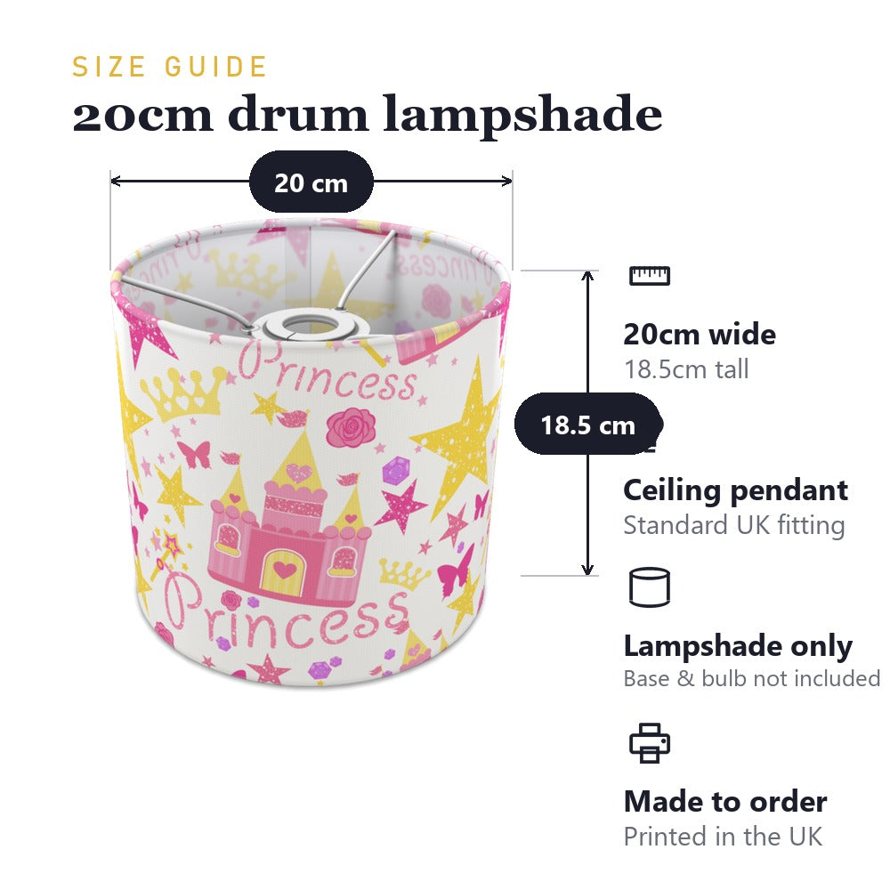 Pink Princess Castle lampshade