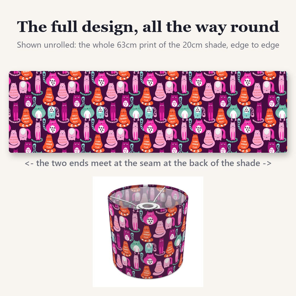 Whimsical Cats lampshade