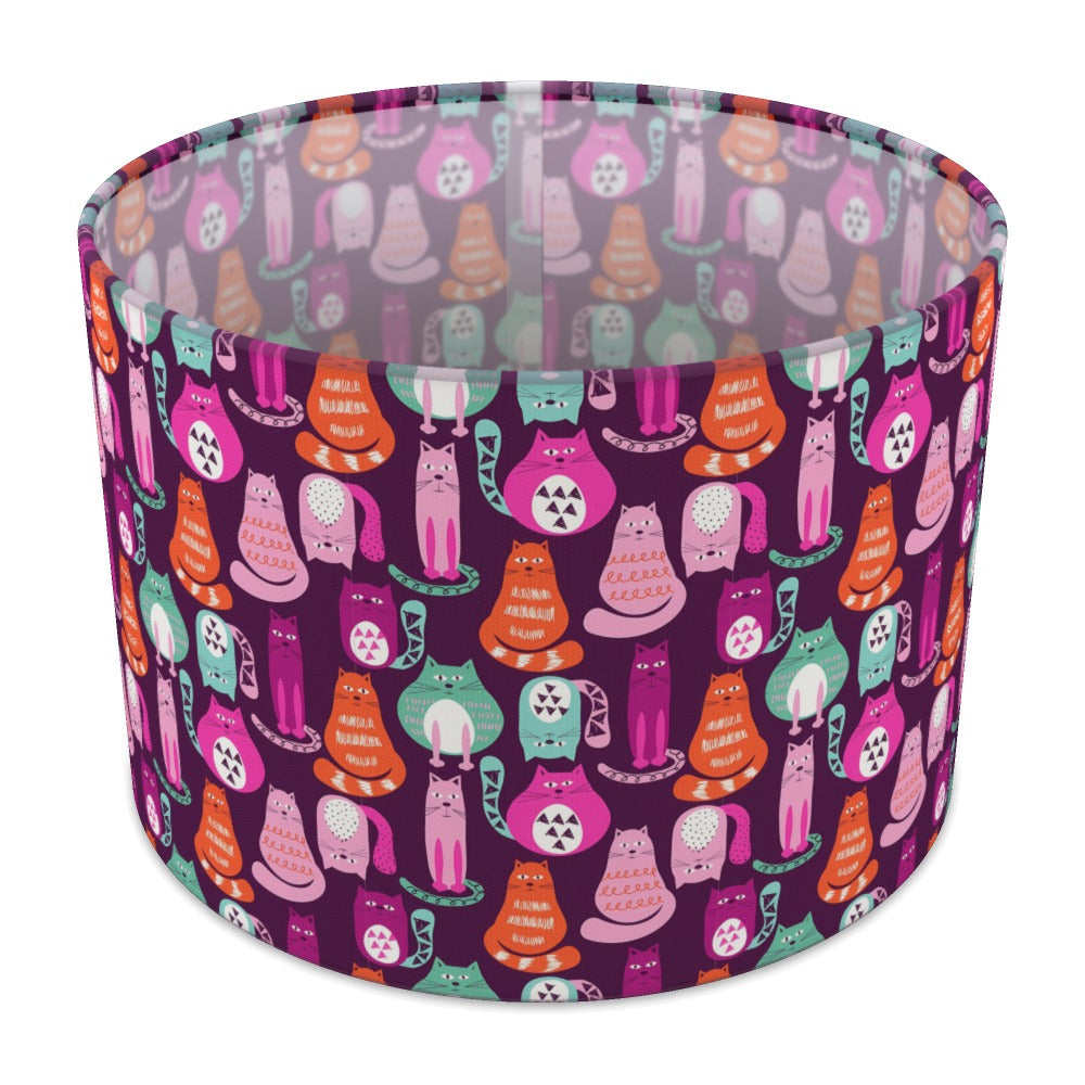 Whimsical Cats lampshade - 30cm Table