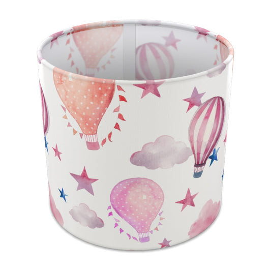 Pink Hot Air Balloon and Stars lampshade - 20cm Table