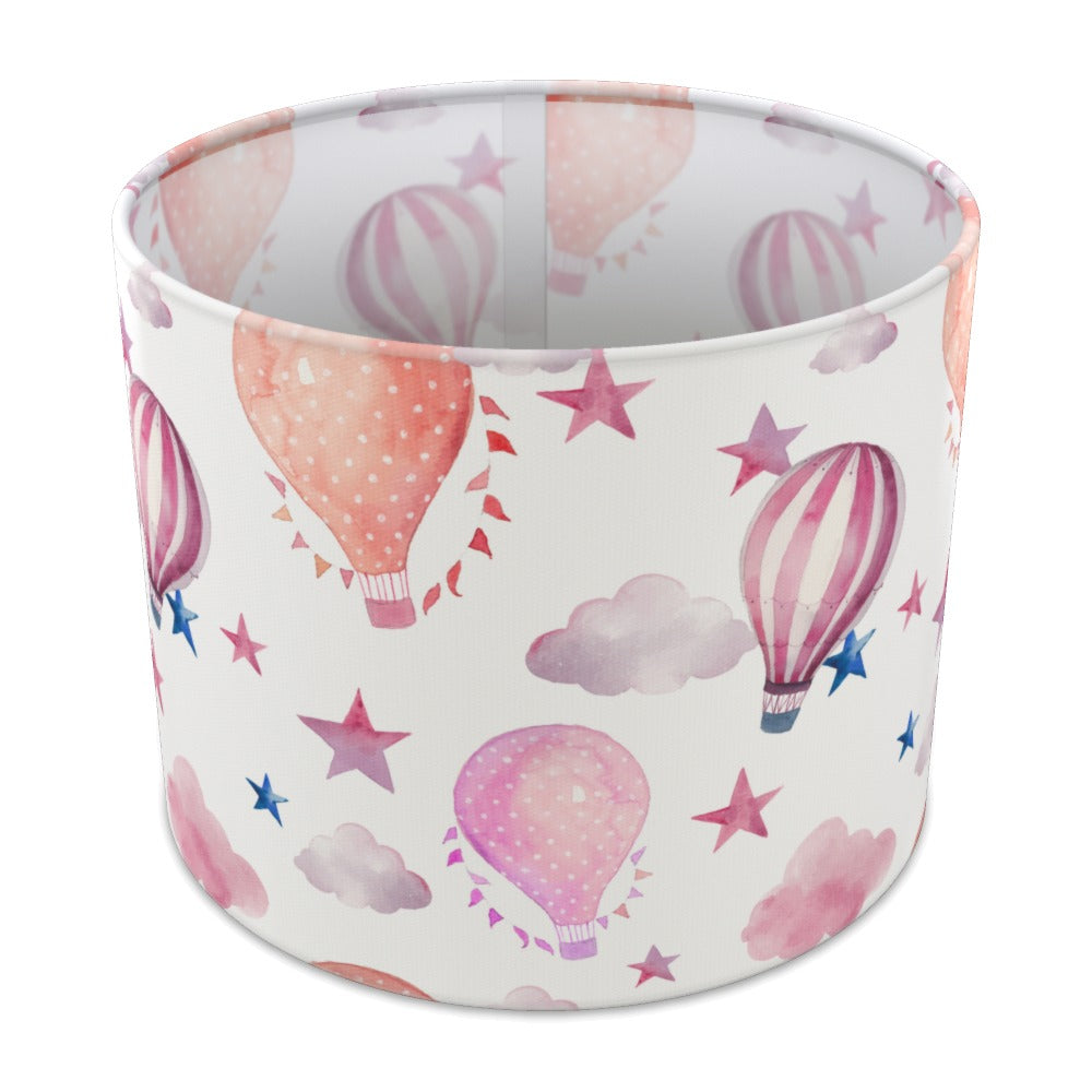 Pink Hot Air Balloon and Stars lampshade - 25cm Table