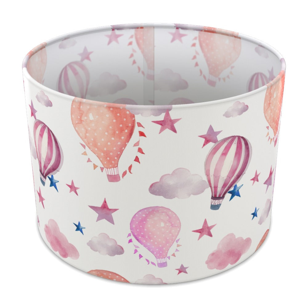 Pink Hot Air Balloon and Stars lampshade - 30cm Table