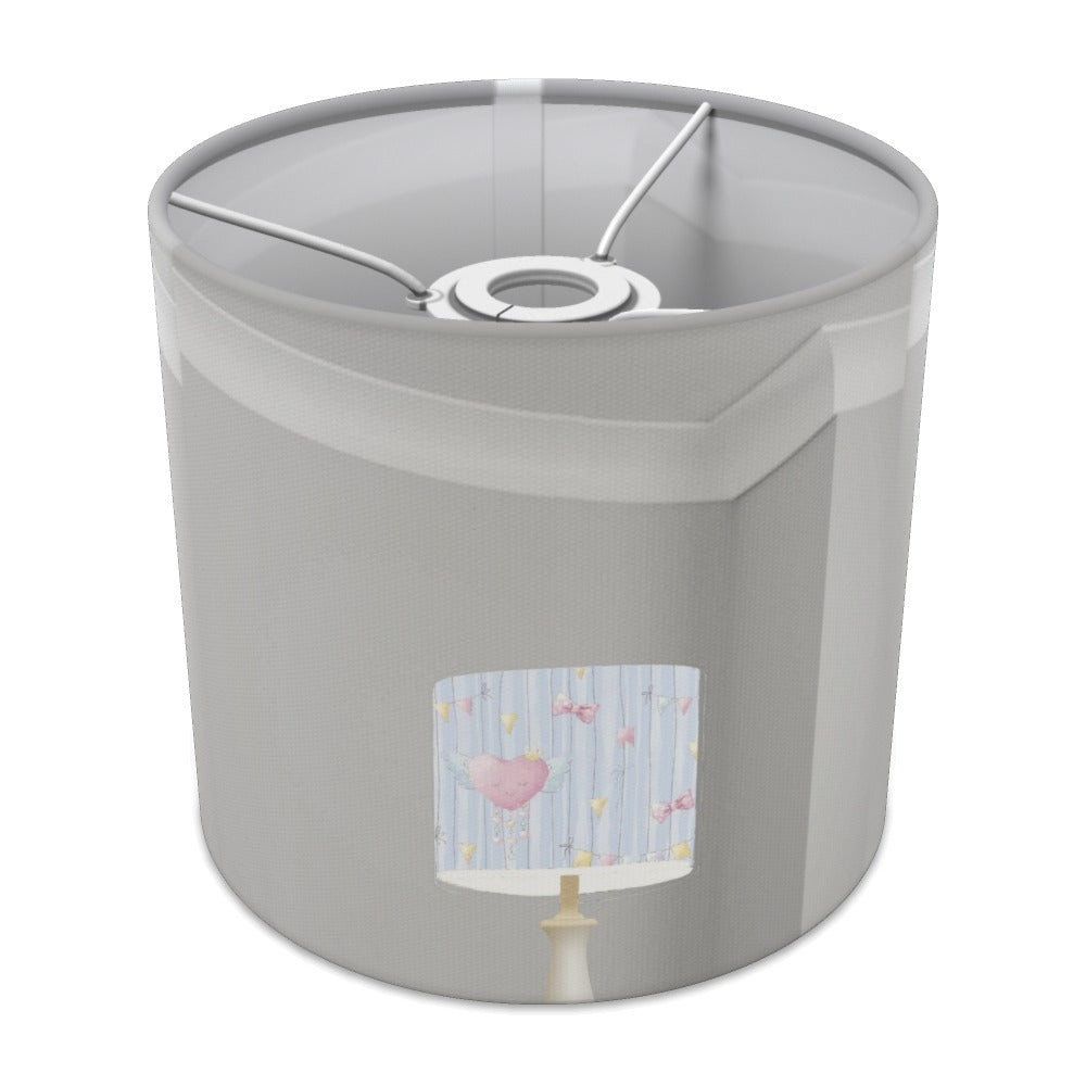 Pink Heart and Bunting lampshade - 20cm Ceiling