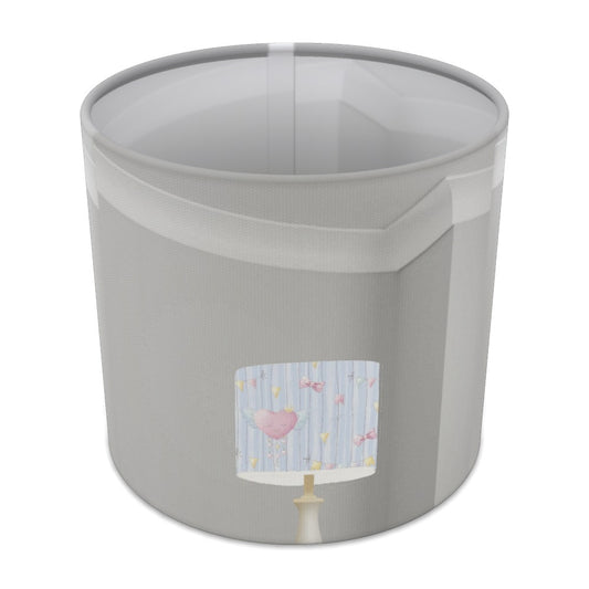 Pink Heart and Bunting lampshade - 20cm Table