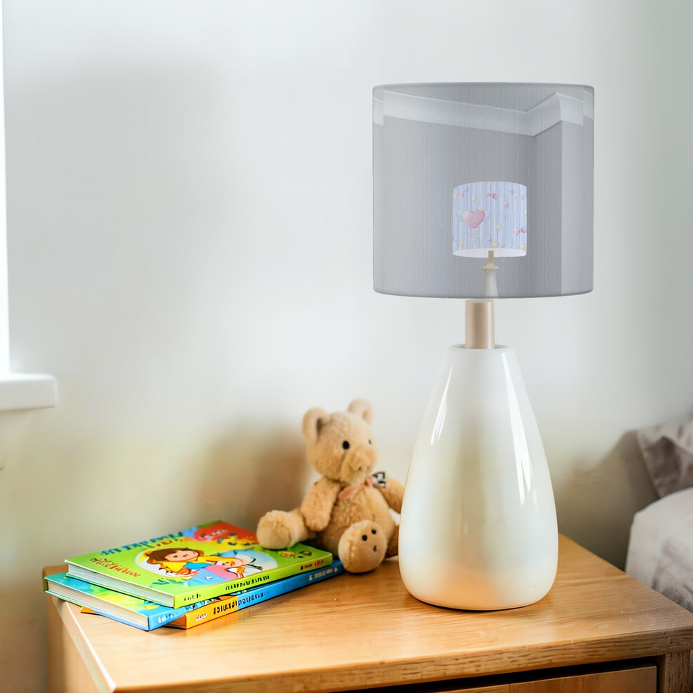 Pastel Hearts and Bows Pattern lampshade