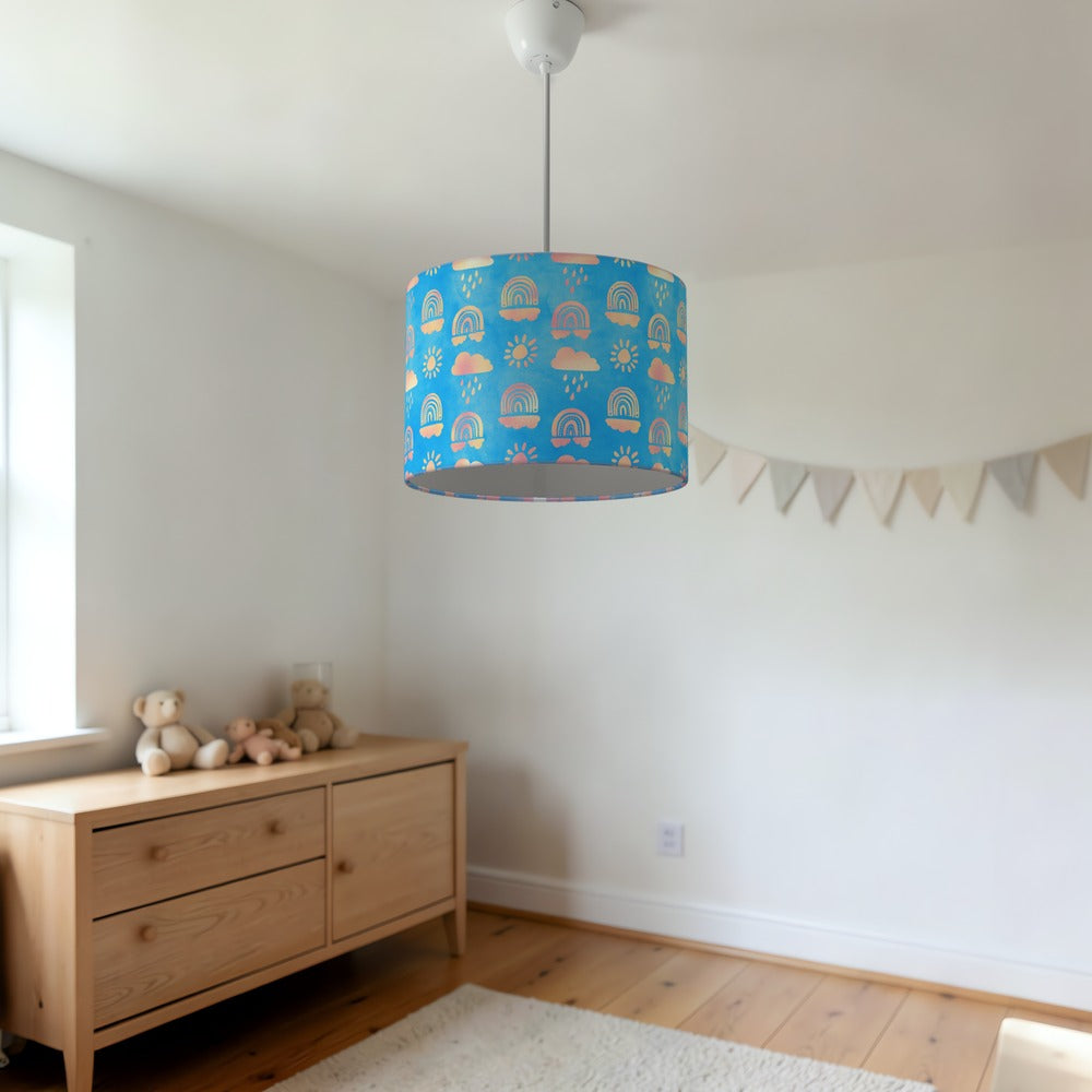 Gold Rainbow Blue Pattern lampshade