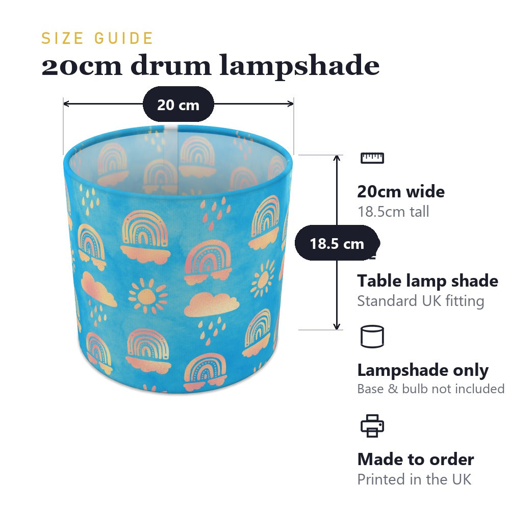 Gold Rainbow Blue Pattern lampshade