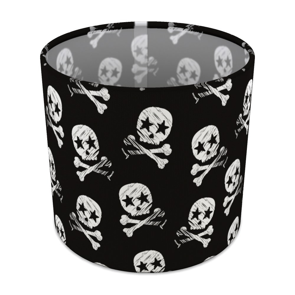 Black Pirate Skull and Crossbones lampshade - 20cm Table
