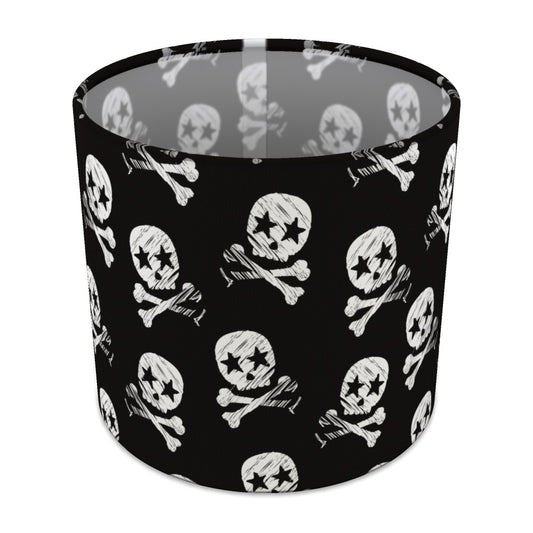 Black Pirate Skull and Crossbones lampshade - 20cm Table