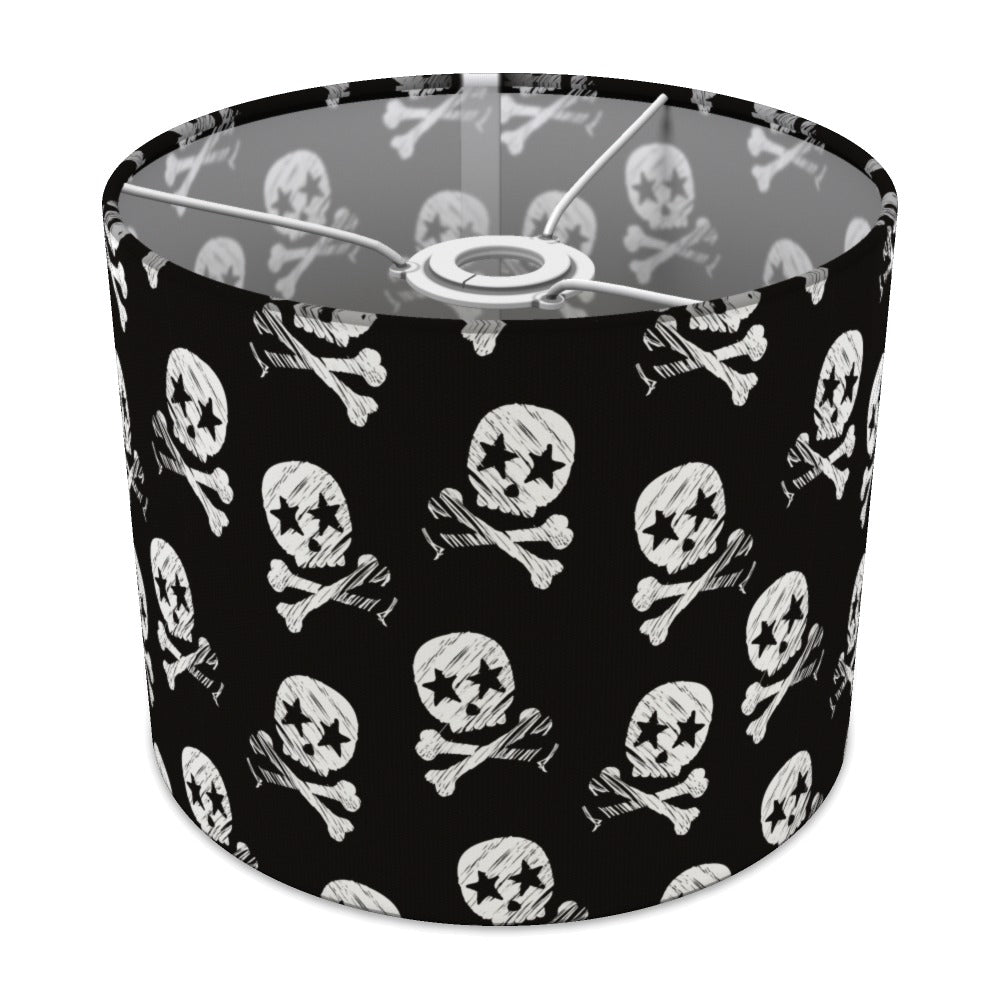 Black Pirate Skull and Crossbones lampshade - 25cm Ceiling