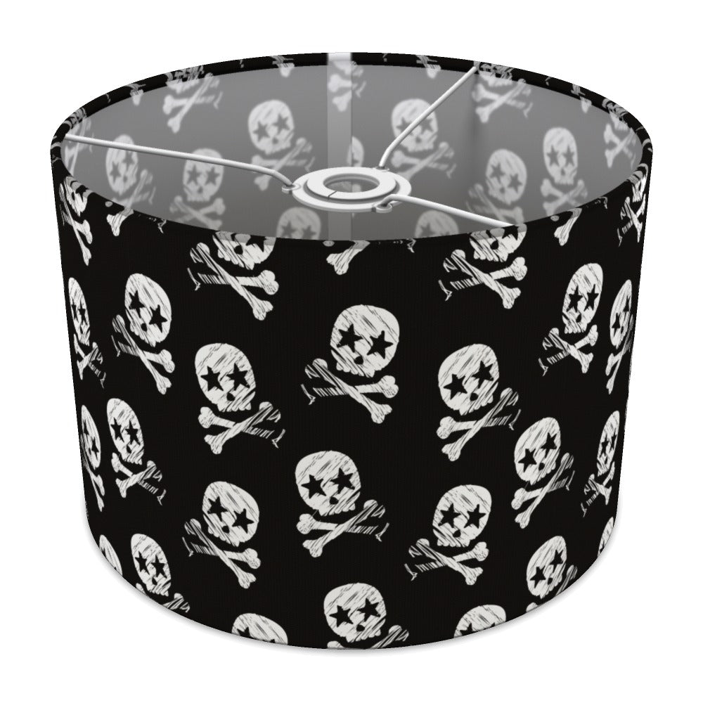 Black Pirate Skull and Crossbones lampshade - 30cm Ceiling