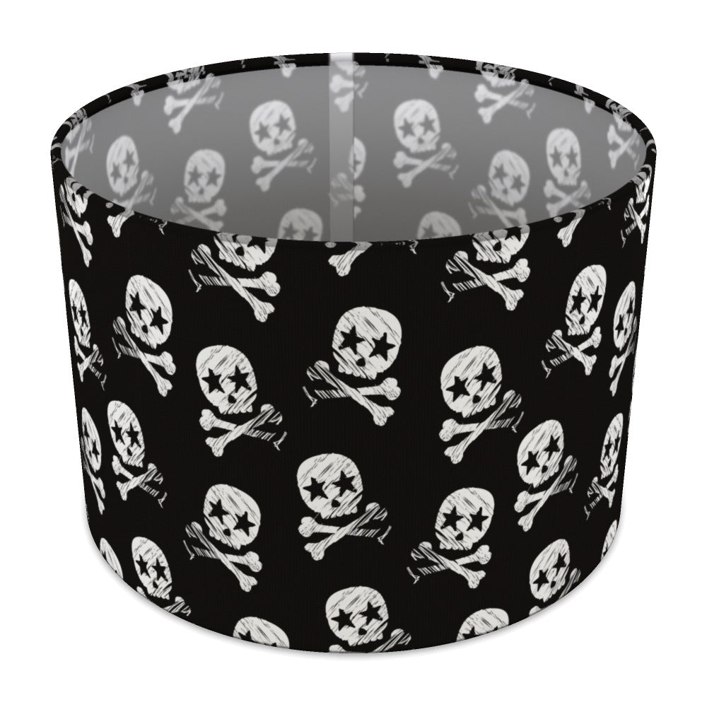 Black Pirate Skull and Crossbones lampshade - 30cm Table