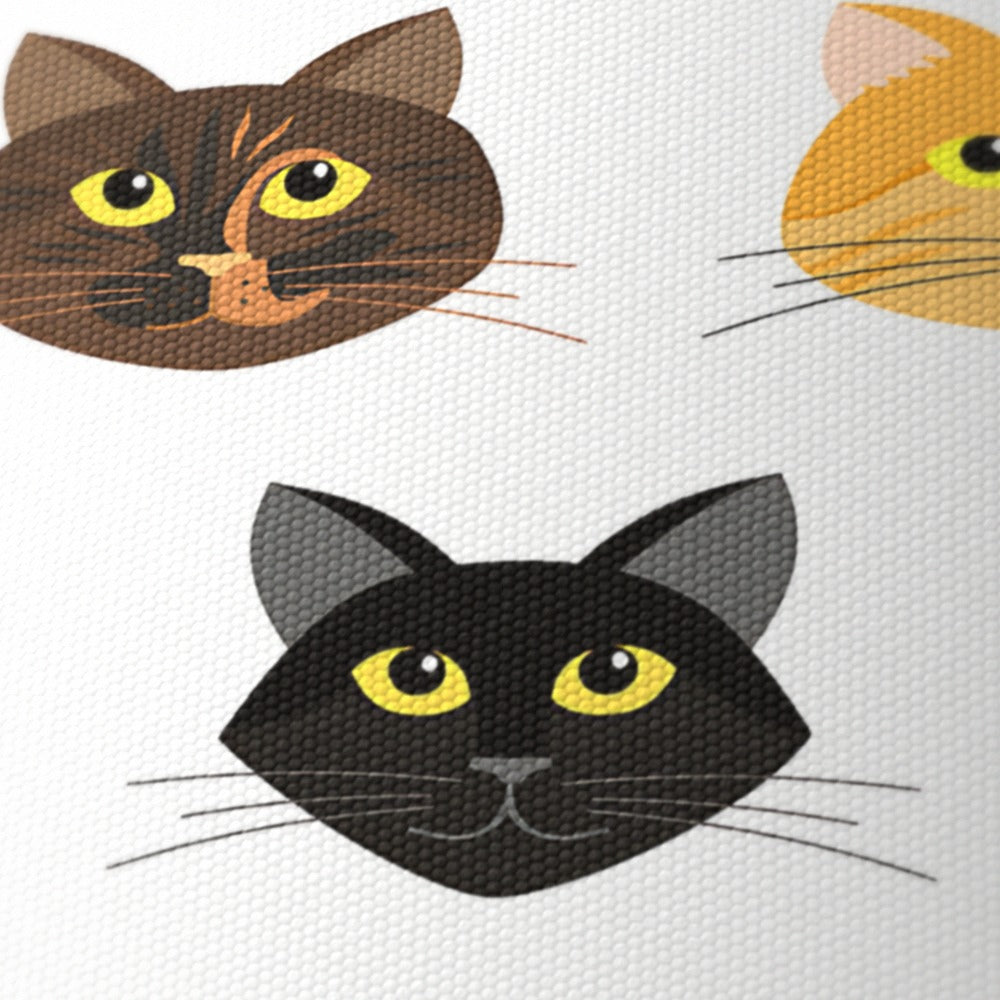 Whimsical Cat Faces lampshade