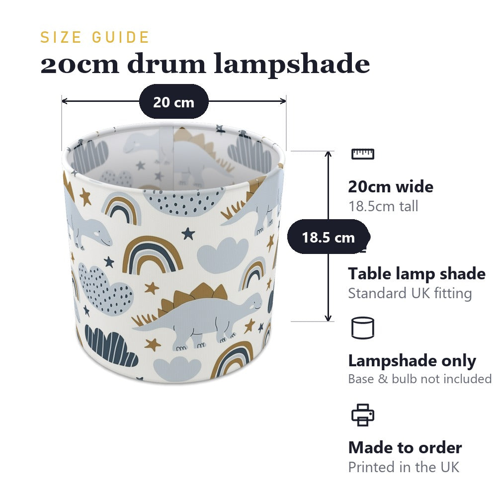 Dino Rainbow Pattern lampshade