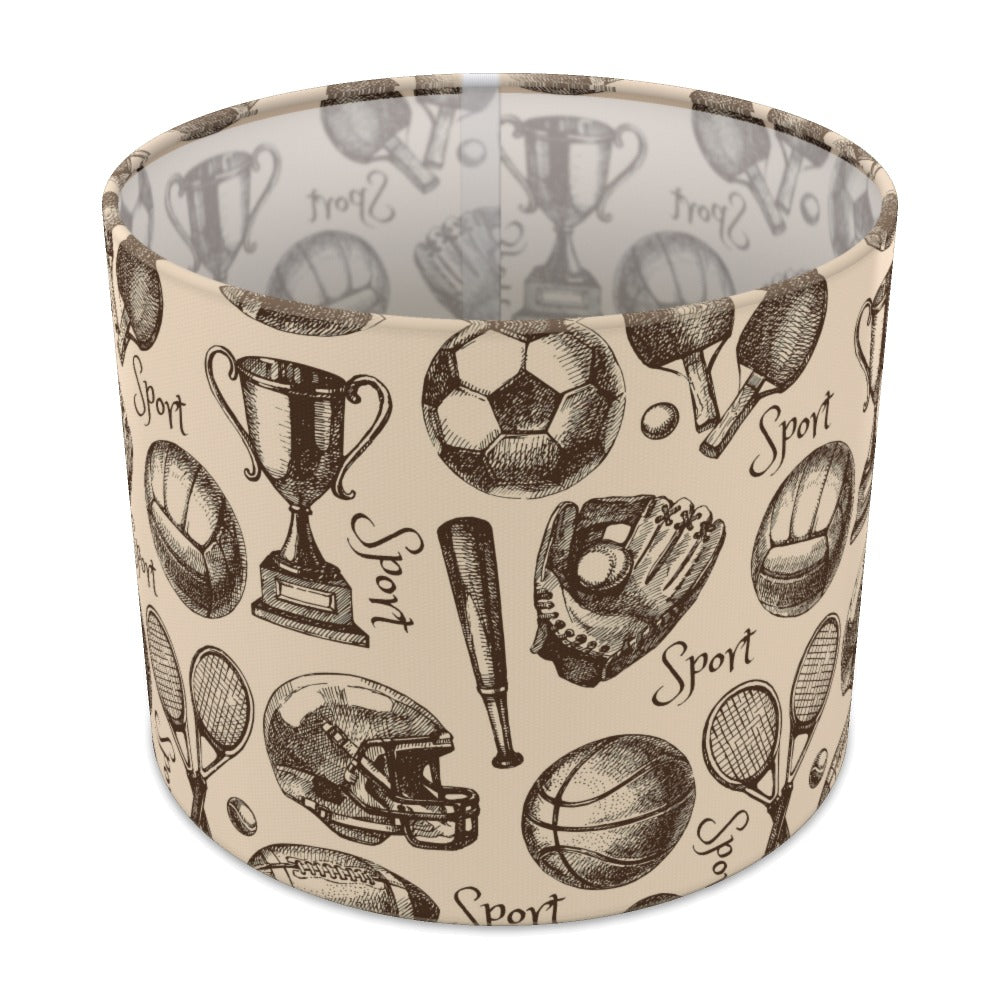 Vintage Sports Theme lampshade - 25cm Table