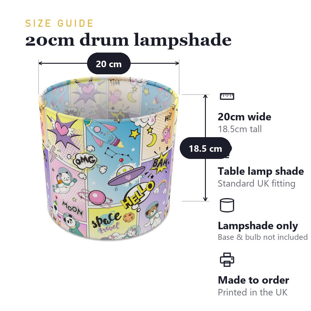 Cartoon Space Adventure lampshade