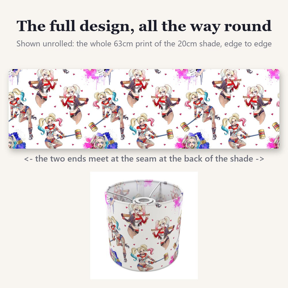 Comic-inspired Character Pattern lampshade