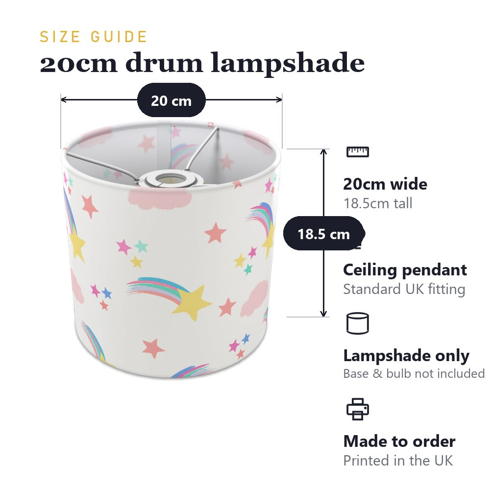 Rainbow Shooting Stars lampshade