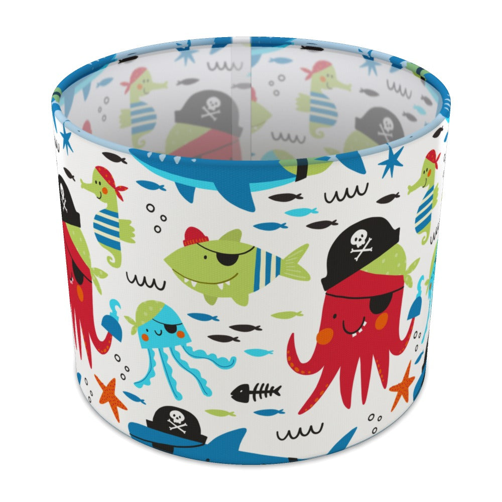 Pirate Adventure Squid and Fish lampshade - 25cm Table