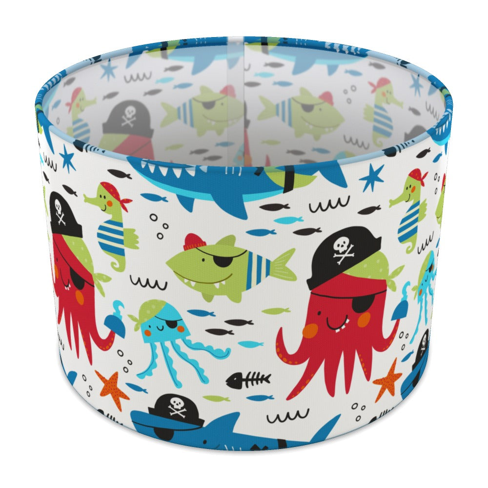 Pirate Adventure Squid and Fish lampshade - 30cm Table