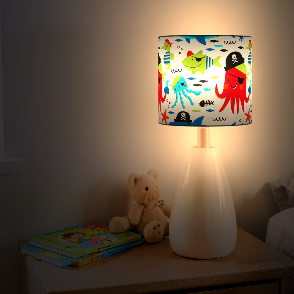 Pirate Adventure Squid and Fish lampshade