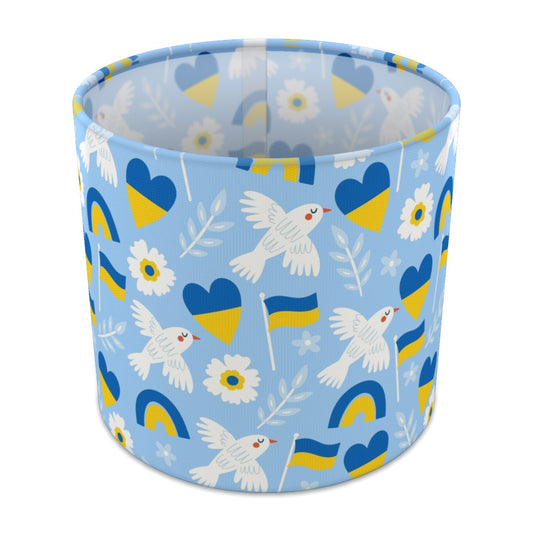 Peaceful Dove and Heart Pattern lampshade - 20cm Table