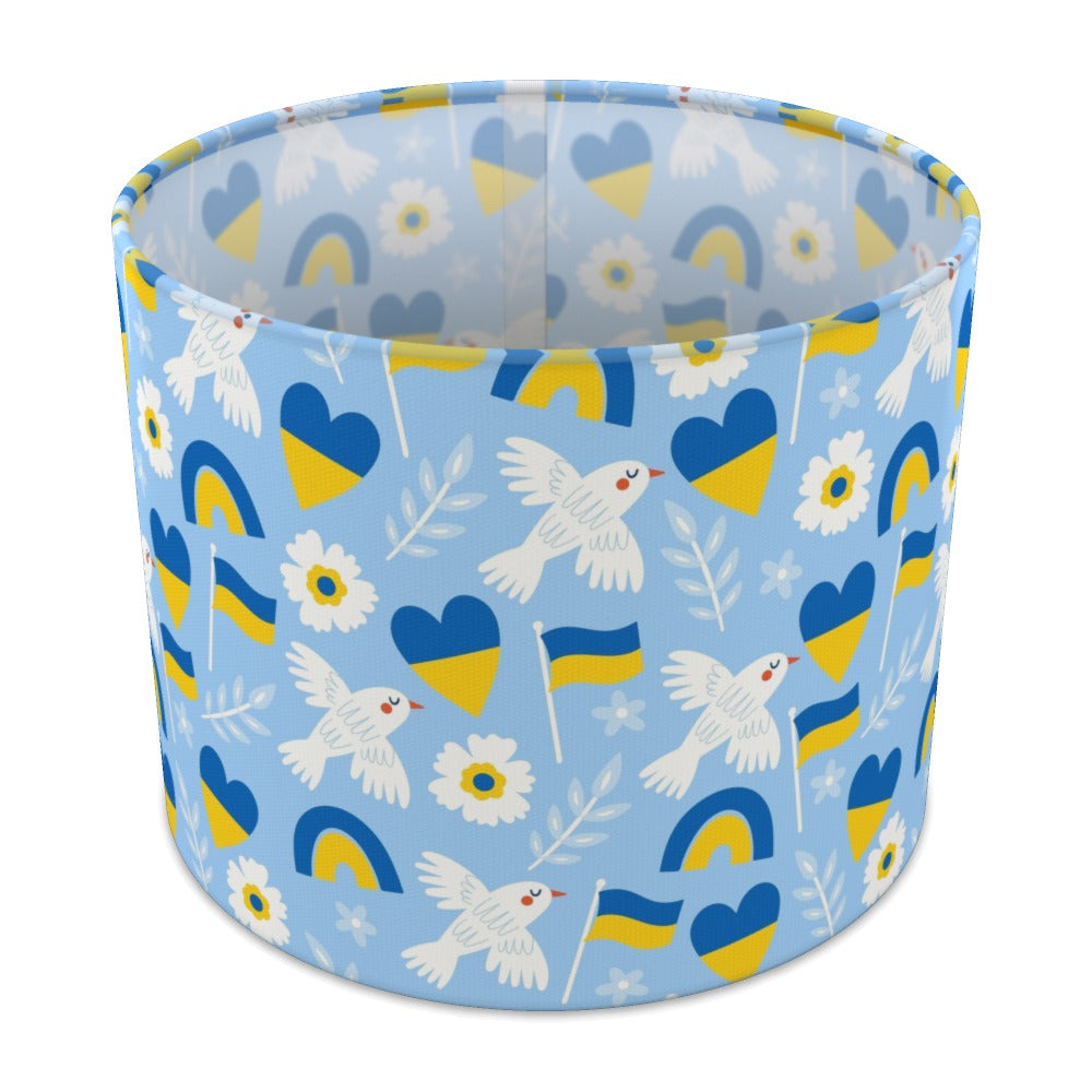 Peaceful Dove and Heart Pattern lampshade - 25cm Table