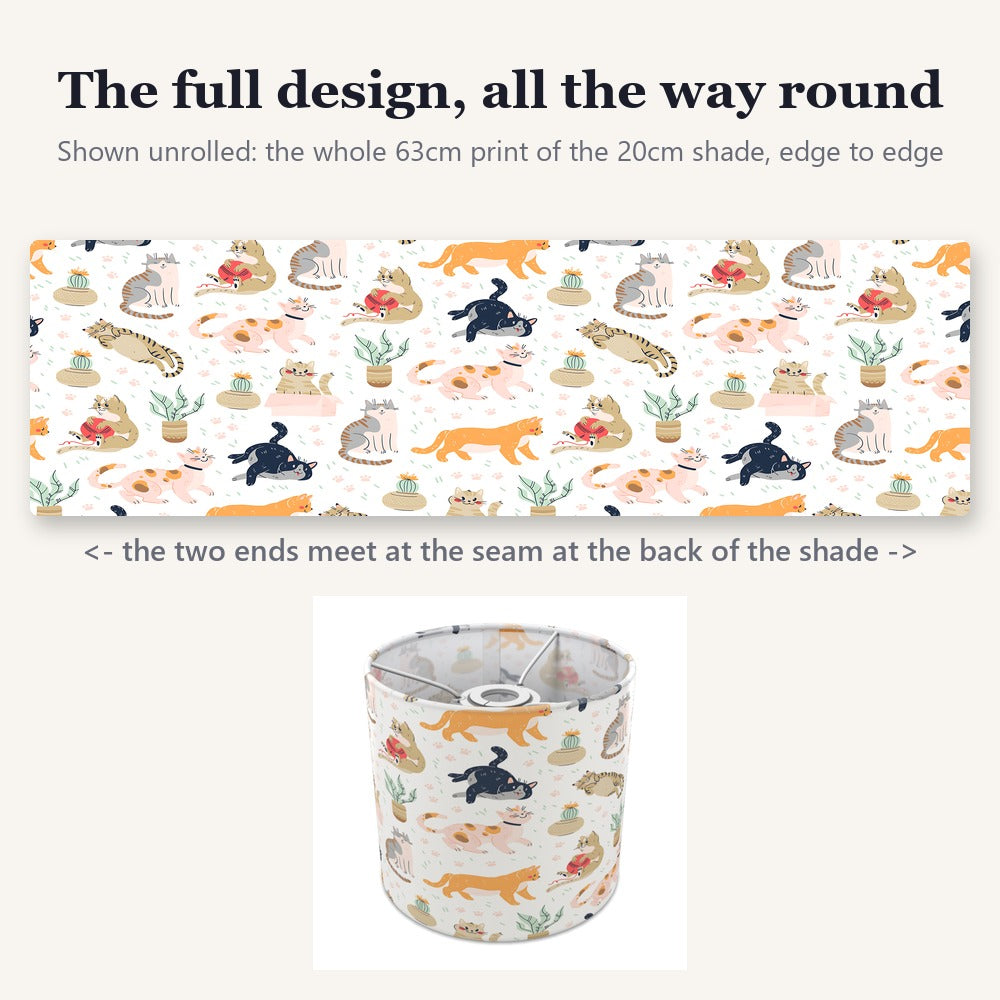 Colorful Cat Pattern lampshade