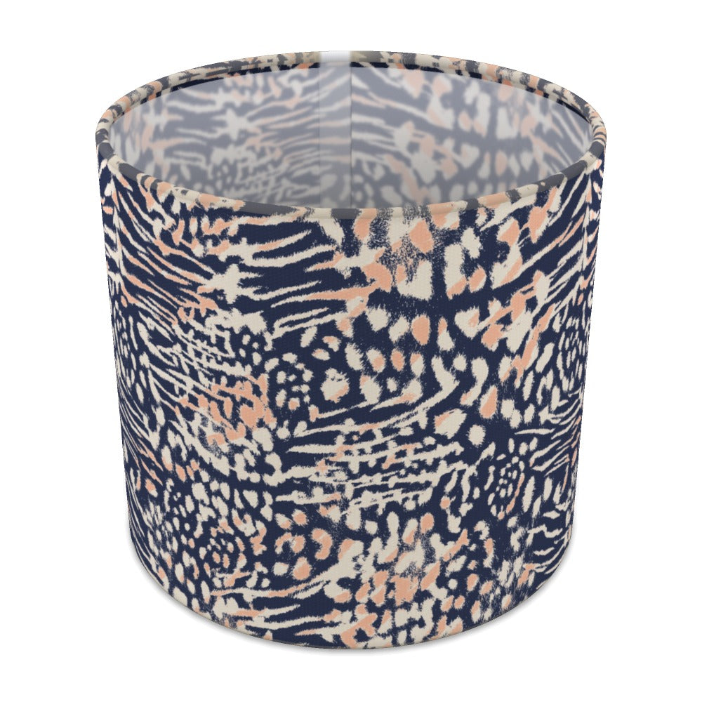 Navy and Peach Animal lampshade - 20cm Table