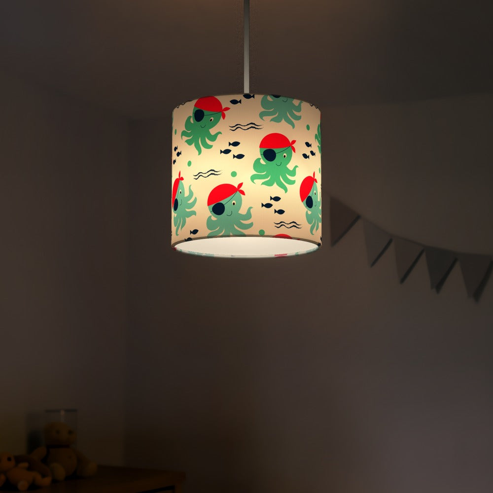 Pirate Squid Design lampshade