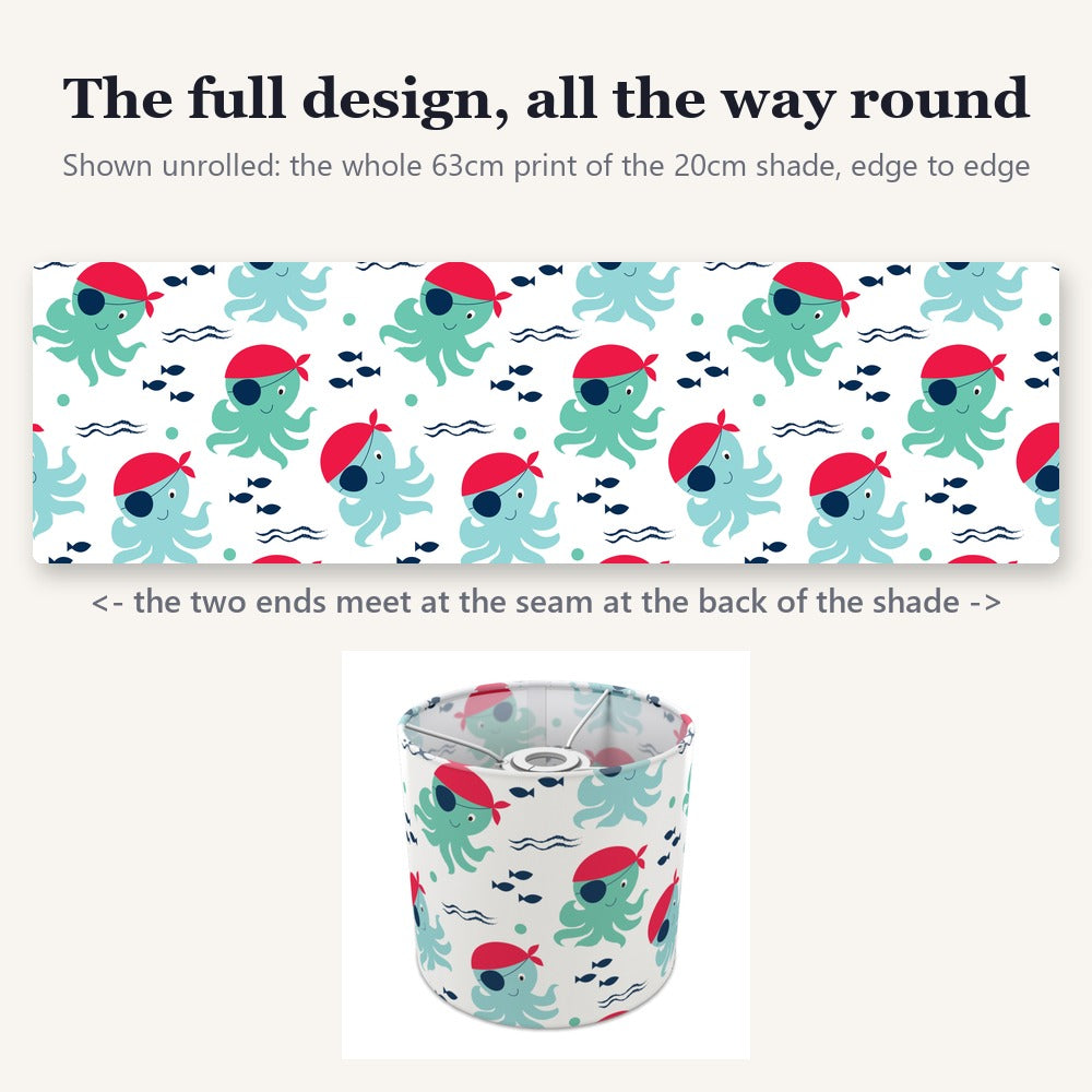 Pirate Squid Design lampshade
