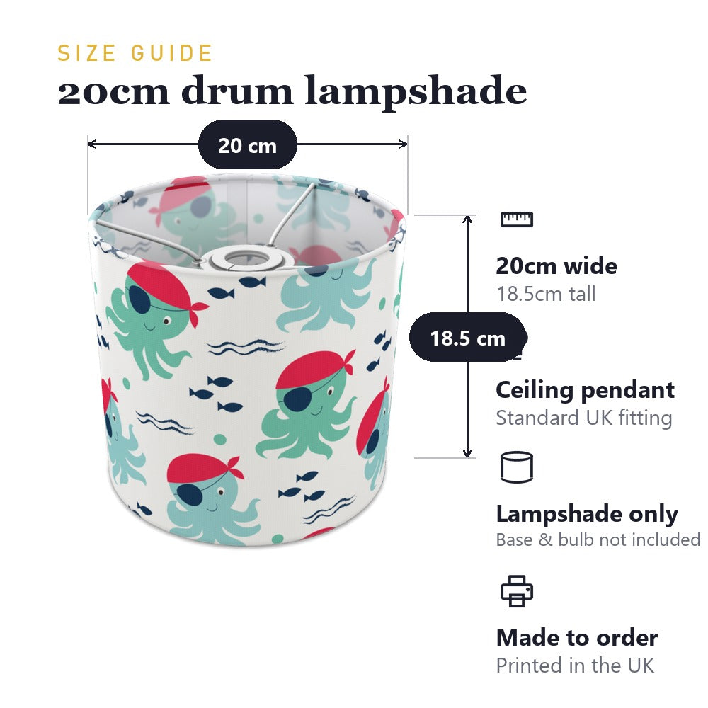 Pirate Squid Design lampshade