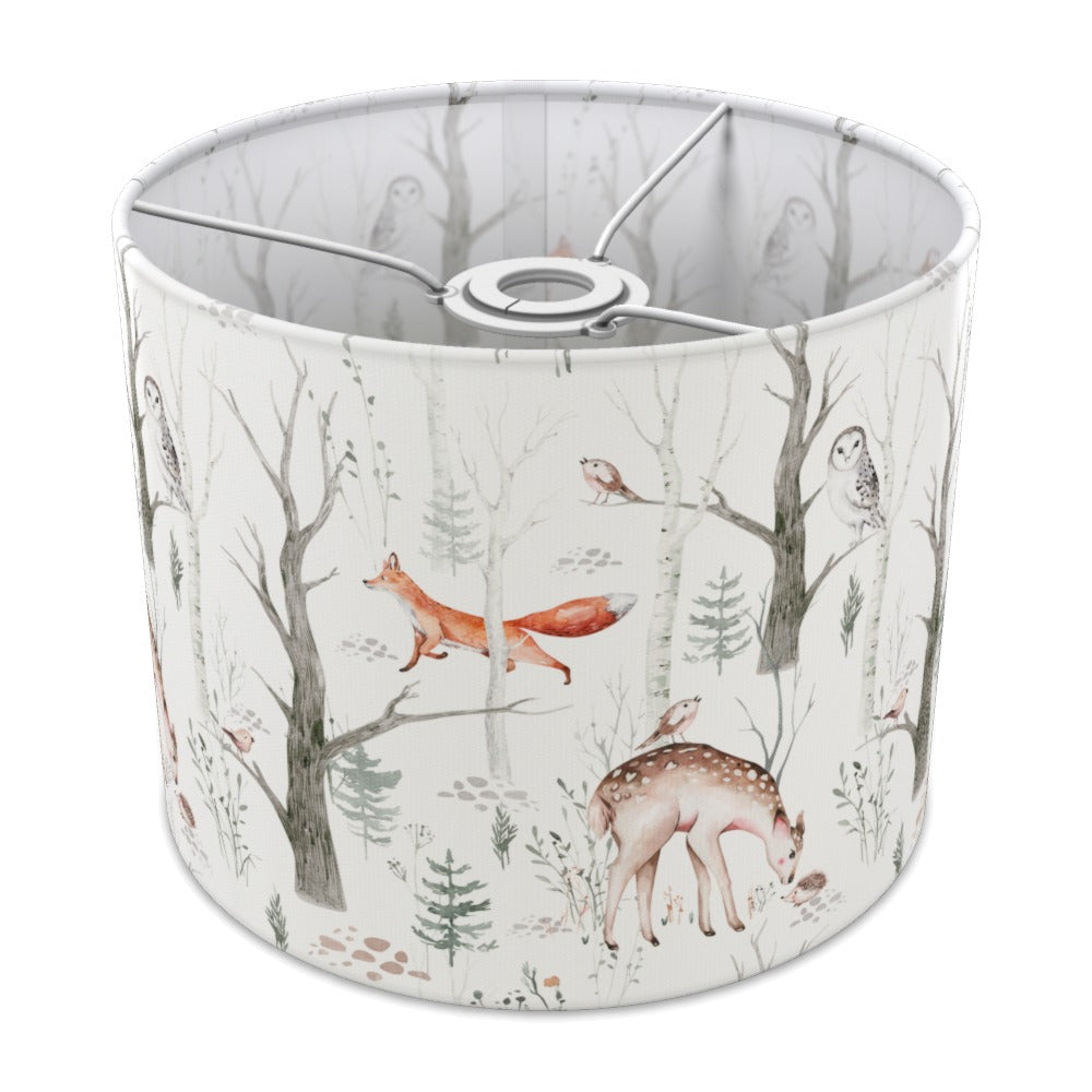 Woodland Fox and Deer lampshade - 25cm Ceiling
