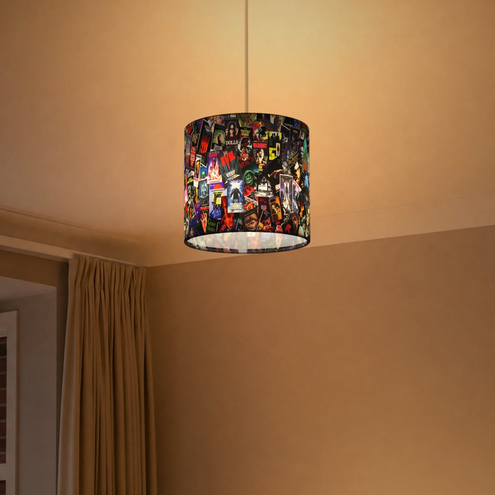 Horror Movie Collage lampshade