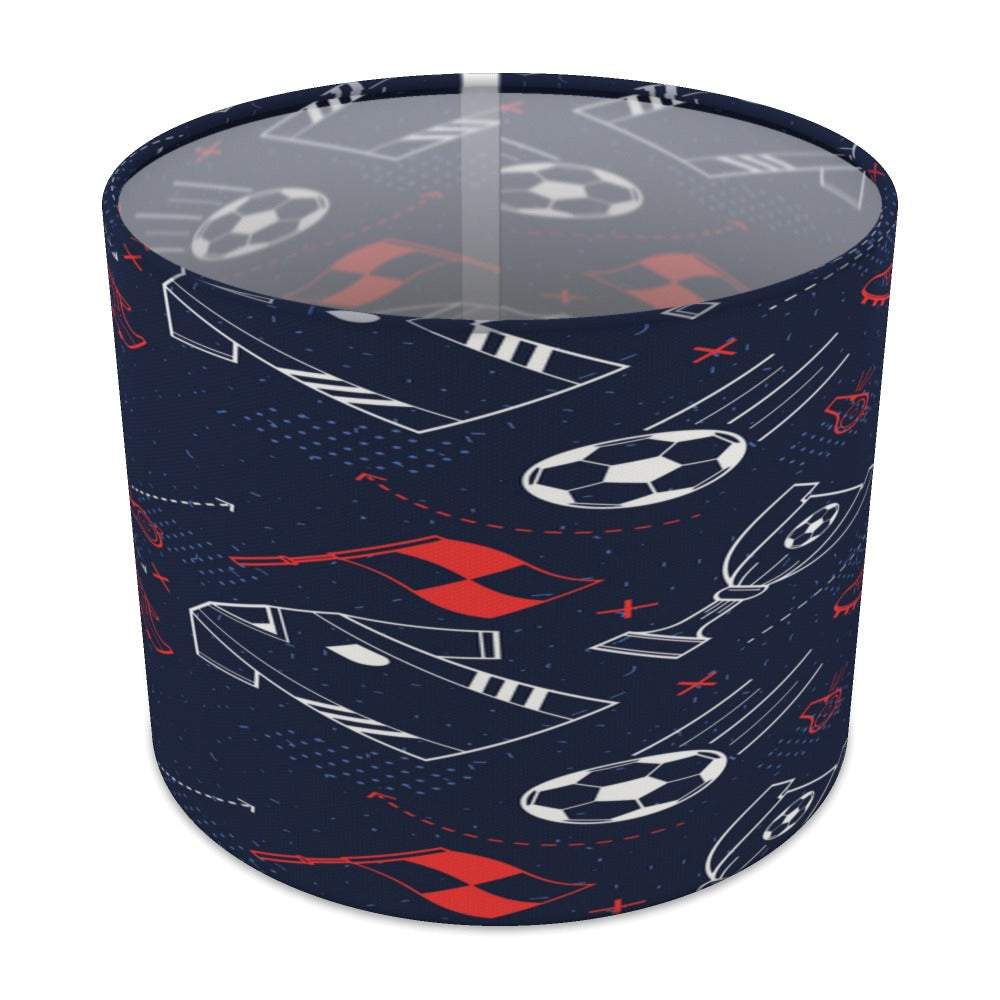 Navy Blue Soccer Theme lampshade - 25cm Table