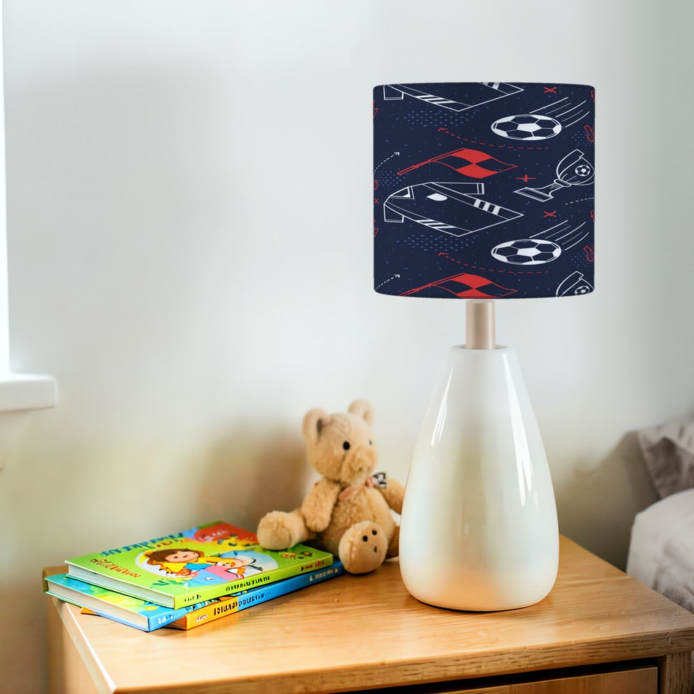 Navy Blue Soccer Theme lampshade