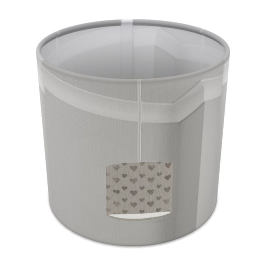 Grey Heart Pattern lampshade - 20cm Table