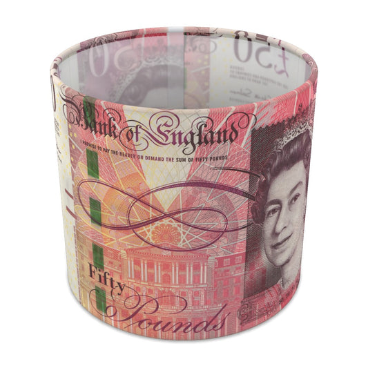 British Fifty Pound Note lampshade - 20cm Table