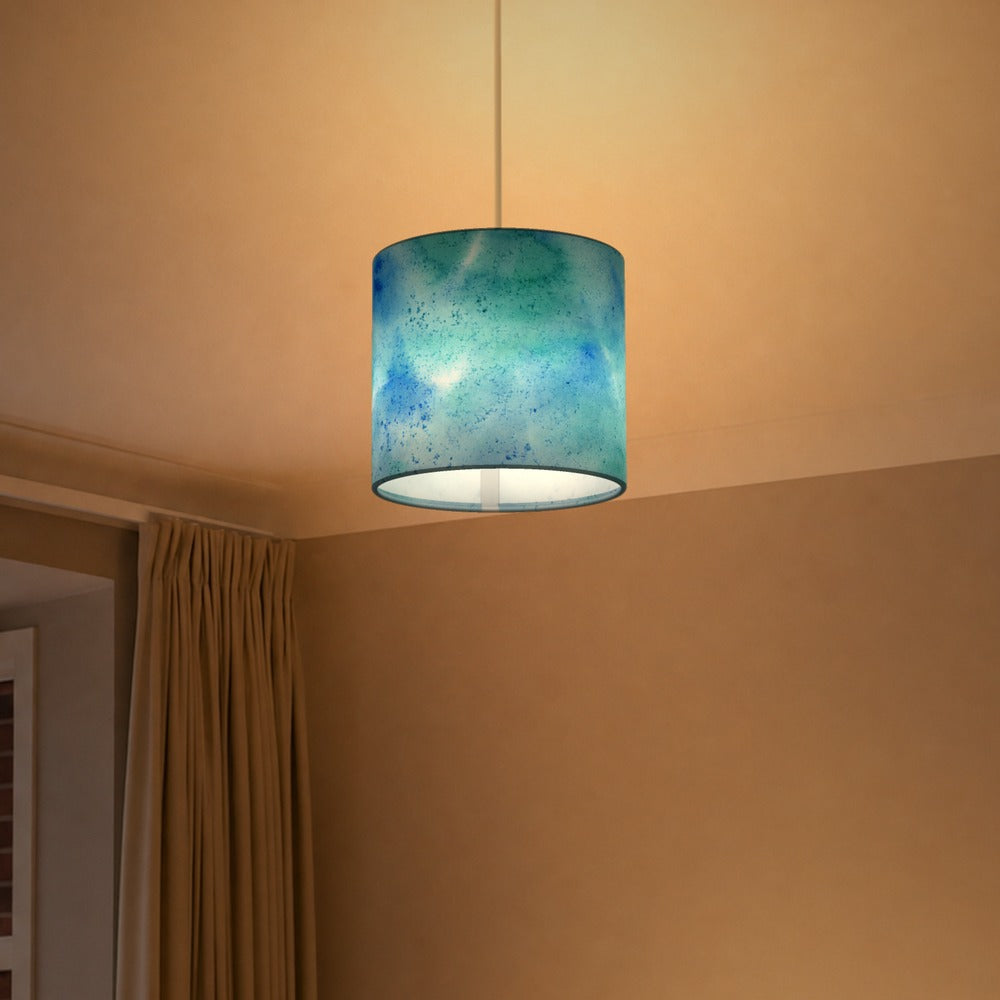 Blue Green Watercolor Pattern lampshade