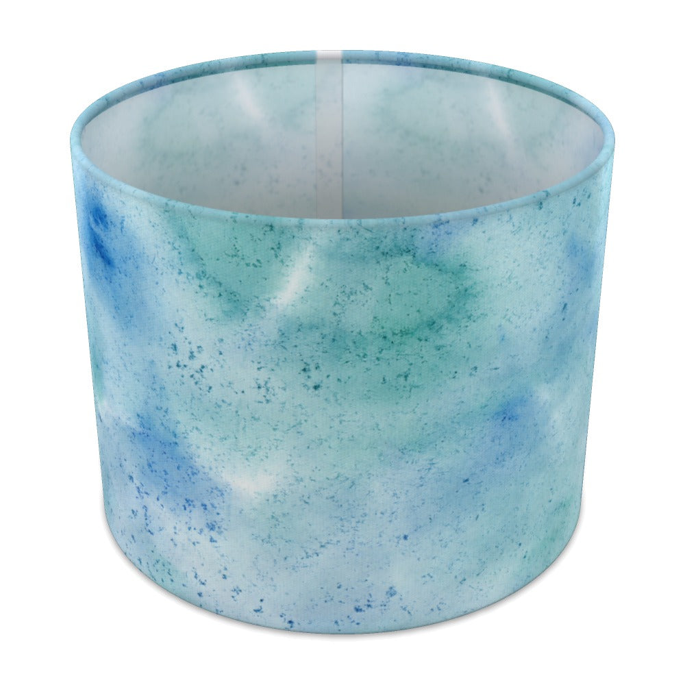 Blue Green Watercolor Pattern lampshade - 25cm Table